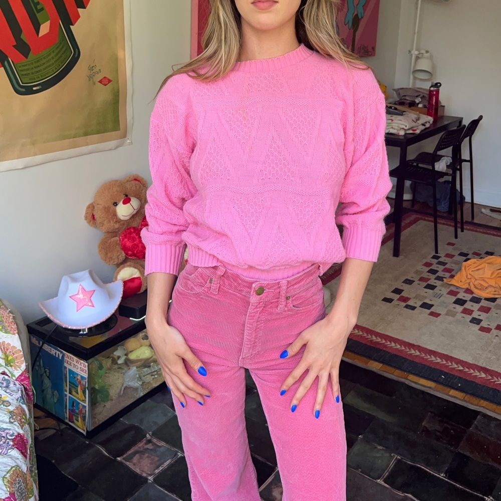 Vintage Pink Knit Sweater